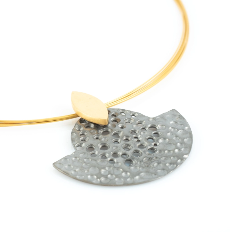 Colgante Frutos bicolor (Oro y Rodio Gris) detalle