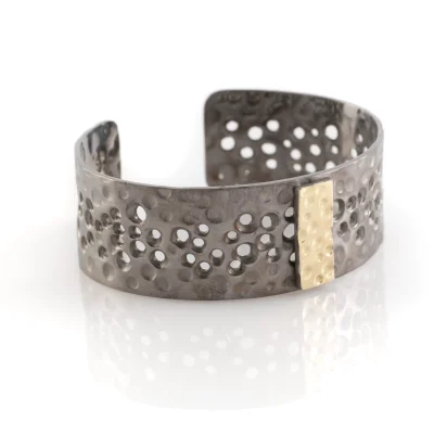 Esclava Polen plata rodio gris y oro