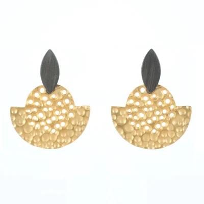 Pendientes Frutos de plata chapada y rodio